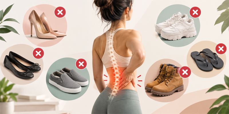 چه کفش هایی برای گودی کمر مناسب نیستند؟